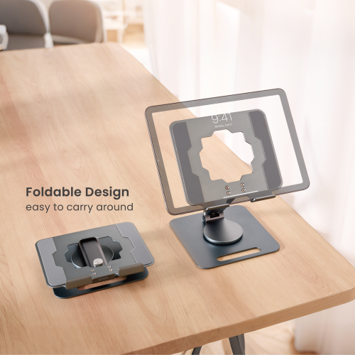 Foldable Phone & Tablet Stand with 360° Rotating Design LPS06-5  For 8"-13" phones & tablets from china(chinese)