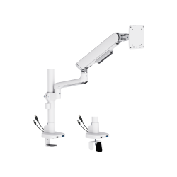 ELITE Pole-Mounted Mechanical Spring Monitor Arm with USB-A & USB-C Ports