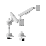 ELITE Dual-Screen Pole-Mounted Mechanical Spring Monitor Arm