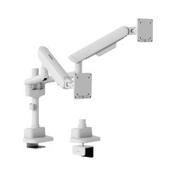 ELITE Dual-Screen Pole-Mounted Mechanical Spring Monitor Arm
