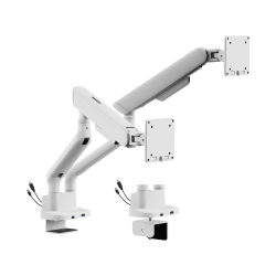 ELITE Dual-Screen Mechanical Spring Monitor Arm with USB-A & USB-C Ports