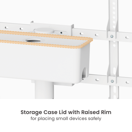 Heavy-Duty Rolling TV Floor Stand with Storage Case & Shelf FS38-46TWE Flexibility combines integrated cable management from china(chinese)