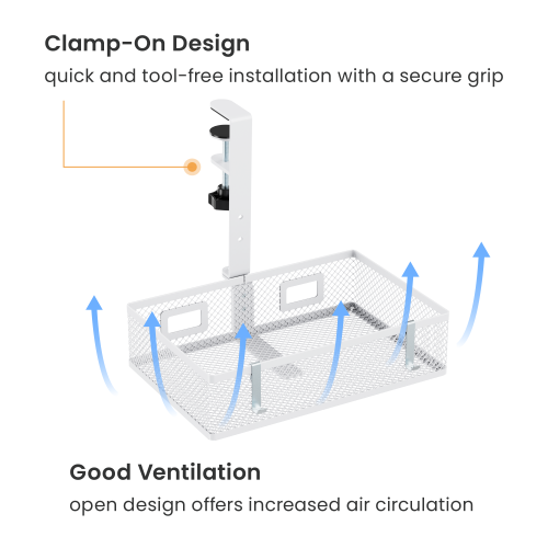 Rotatable Under-Desk Cable Management Storage Tray with Hooks   CC11-15-2  from china(chinese)