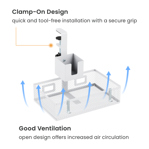 Rotatable Under-Desk Cable Management Storage Tray with Cup Holder & Hooks CC11-15-3  from china(chinese)