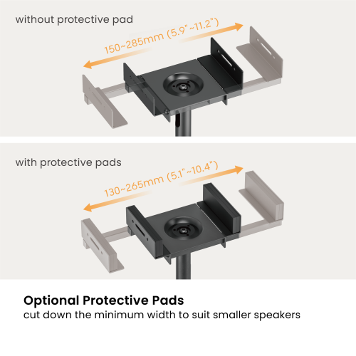 Universal Height Adjustable Speaker Floor Stand Pair  BS-75  from china(chinese)