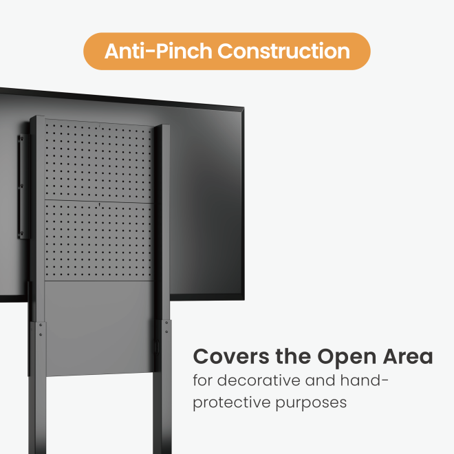 Hand-Protective TV Cart  HAW400E-KP02 Pairing with HAW400E-65 & 75 & 90 display wall mounts. from china(chinese)
