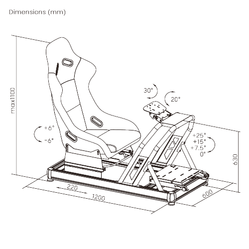 Upscale Aluminum Racing Simulator Cockpit LRS08-BS02 Ultra stability, high compatibility and adjustability. from china(chinese)