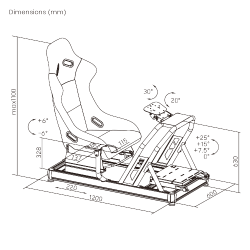 Upscale Full Aluminum Racing Simulator Cockpit LRS08-BS02-KP01 Ultra stability, high compatibility and adjustability. from china(chinese)