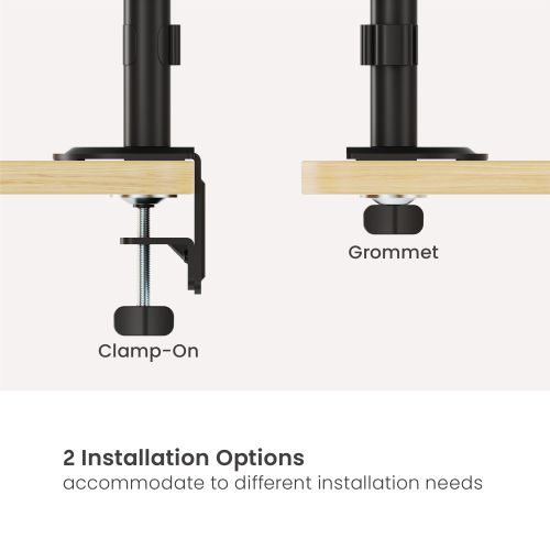 Super Economy Gas Spring Pole-Mounted Dual-Screen Monitor Arm LDT112-C024P Designed for precision and comfort. from china(chinese)