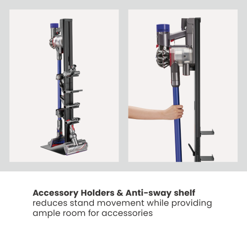 Dyson掃除機に最適なフロアスタンド HAB-02HS ほとんどのロボット掃除機を保管するために特別に設計された揺れ防止棚板とベース付き from china(chinese)