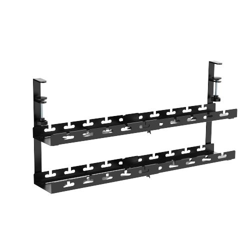 Extendable 2-Layer Clamp-On Under-Desk Cable Management Tray CC11-10-2D  from china(chinese)