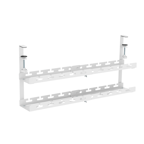 Extendable 2-Layer Clamp-On Under-Desk Cable Management Tray CC11-10-2D  from china(chinese)