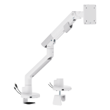 SlimBrace Heavy-Duty Gas Spring Monitor Arm with USB-A & USB-C Ports