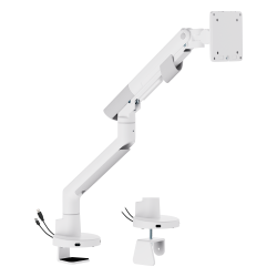 SlimBrace Heavy-Duty Gas Spring Monitor Arm with USB-A & USB-C Ports
