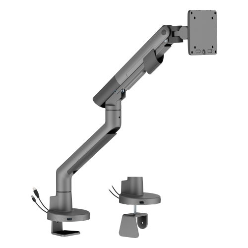 SlimBrace Heavy-Duty Gas Spring Monitor Arm with USB-A & USB-C Ports LDT102-C012UC Balances elegance and strength. from china(chinese)