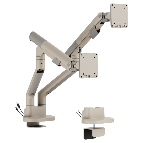 SlimBrace Dual-Screen Heavy-Duty Gas Spring Monitor Arm LDT102-C024 Balances elegance and strength. from china(chinese)