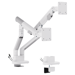 SlimBrace Dual-Screen Heavy-Duty Gas Spring Monitor Arm