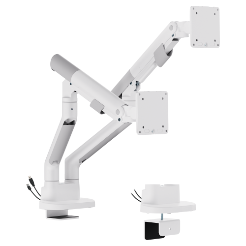 SlimBrace Dual-Screen Heavy-Duty Gas Spring Monitor Arm LDT102-C024 Balances elegance and strength. from china(chinese)