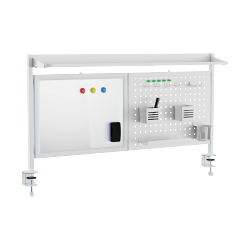 Clamp-On Desk Pegboard & Whiteboard Organizer Shelf (for 1200mm Desktops)