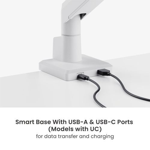 Dual Screen Pole-Mounted SlimFlex Gas Spring Monitor Arm with USB 3.0 Ports LDT106-C024UCP  from china(chinese)
