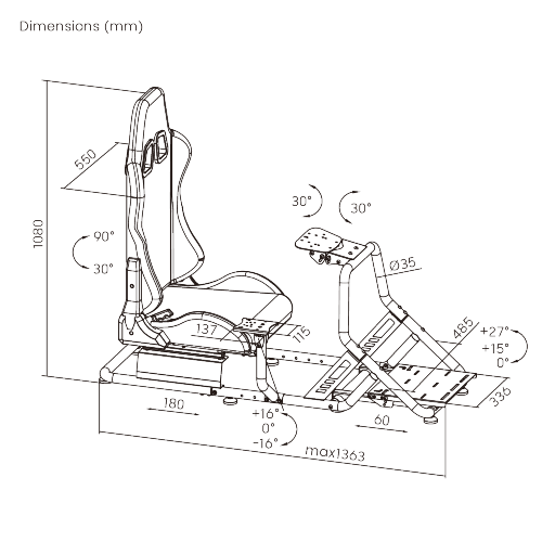 Racing Simulator Cockpit with Gear Shift Mount LRS09-BS02  from china(chinese)