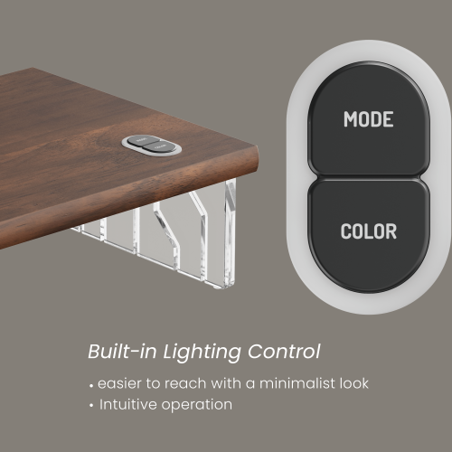 Standard Wood & Acrylic RGB Monitor Risers STB33-01 Marry Natural Elegance with Futuristic Design from china(chinese)