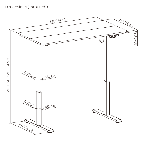Cost-Effective Single-Motor Sit-Stand Desk S25-22R-B Brings comfort and modern elegance to everyday work. from china(chinese)