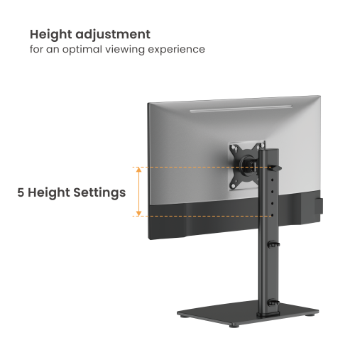 Vertical Lift Single-Screen Monitor Stand LDT125-T01  For most 17"-34" Monitors from china(chinese)