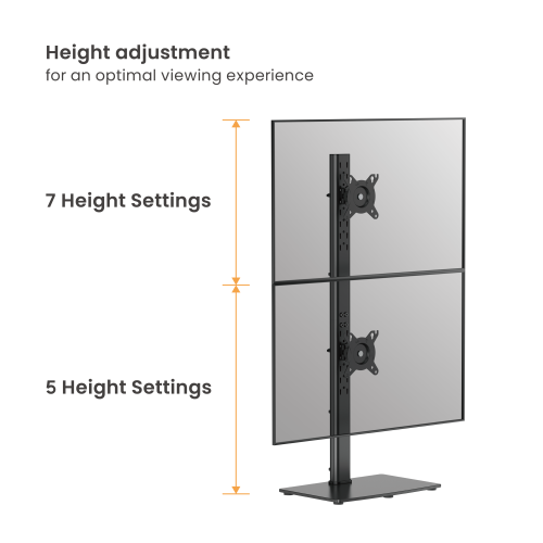 Vertical Lift Dual-Screen Monitor Stand LDT125-T02V For most 17"-34" Monitors from china(chinese)