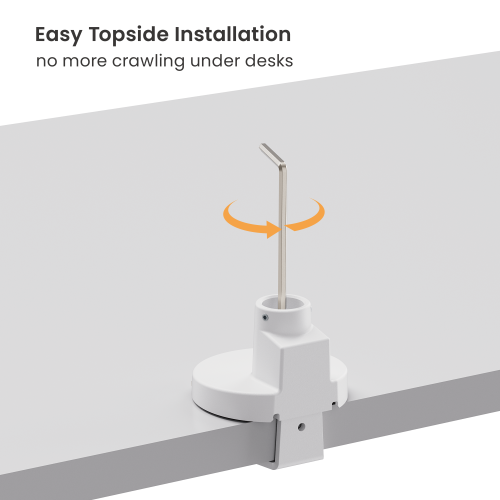 SlimBrace Heavy-Duty Pole-Mounted Gas Spring Monitor Arm with USB-A & USB-C Ports LDT102-C012UCP Balances elegance and strength. from china(chinese)