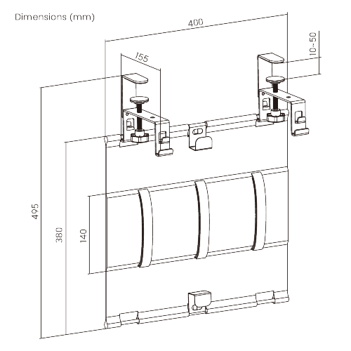 ConcealCable Clamp-On Under-Desk Cable Tray CC11-21-1 Hide the mess, highlight the desk from china(chinese)