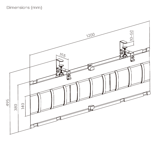Large ConcealCable Clamp-On Under-Desk Cable Tray CC11-21-3 Hide the mess, highlight the desk from china(chinese)