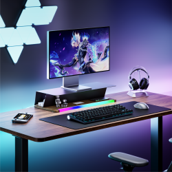 RGB Gaming Monitor Riser with Cable Tray
