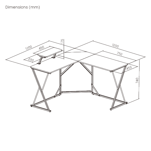 Value-Priced Corner Gaming Desk with Monitor Riser GMD18-1  from china(chinese)