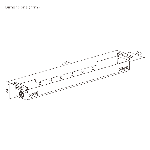 Screw-Mounted Under-Desk Cable Management Tray CC11-22-3S Increased Productivity with an Organized Workspace from china(chinese)