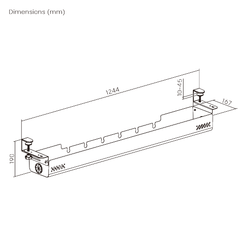 Clamp-On Under-Desk Cable Management Tray CC11-22-3 Increased Productivity with an Organized Workspace from china(chinese)