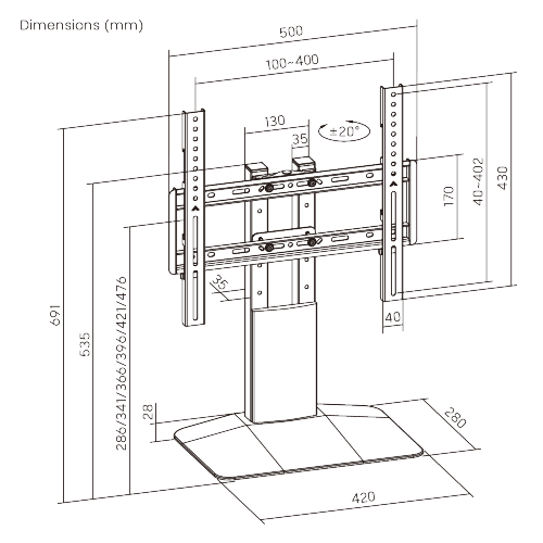 StyleLift Dual Column Tabletop TV Stand LDT03-29MD  Designed for cozy modern living, supports TVs up to 65”. from china(chinese)