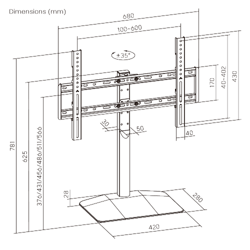 StyleLift Single Column Tabletop TV Stand LDT03-29LS Designed for cozy modern living, supports TVs up to 77”. from china(chinese)