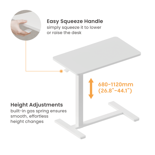 Mobile Gas Spring Side Table FMT02-09 Effortless Mobility, Flexible Comfort from china(chinese)