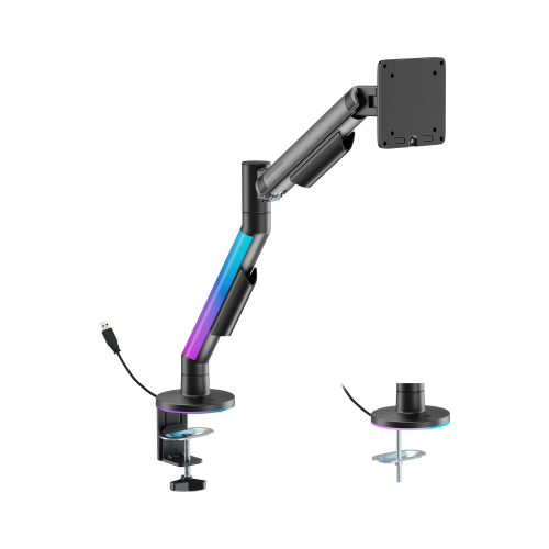EVERGLOW Gas Spring Monitor Arm with RGB Lighting LDT119-C012L Lights up your zone with full illumination. from china(chinese)