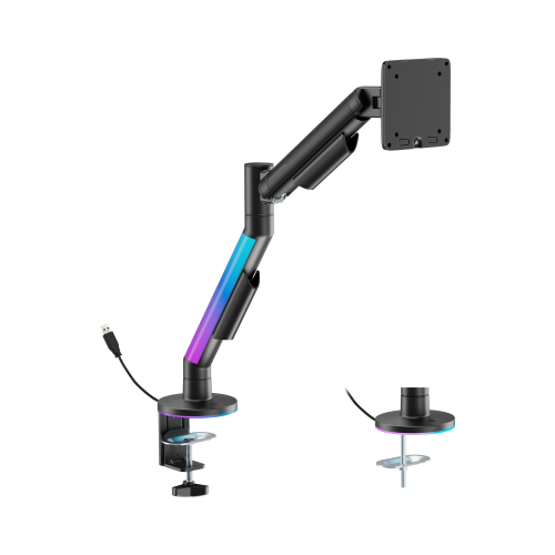 EVERGLOW Gas Spring Monitor Arm with RGB Lighting (Supports Win11’s "Dynamic Lighting") LDT119-C012LW Lights up your zone with full illumination. from china(chinese)