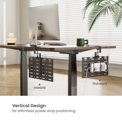 Clamp-On Vertical Under-Desk Cable Tray