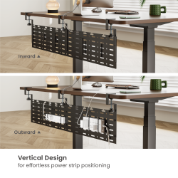 Large Clamp-On Vertical Under-Desk Cable Tray