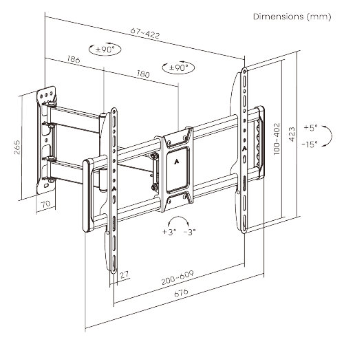 Cost-Effective Full-Motion TV Wall Mount LPA86-463 A solution combining functionality with affordability from china(chinese)