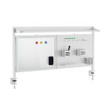 Clamp-On Desk Pegboard & Whiteboard Organizer Shelf (for 1200mm Desktops)