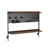 Clamp-On Multi-Purpose Pegboard Organizer Shelf