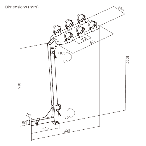 Cost-Effective Foldable 3-Bike Hitch Rack for Cars CBR15-31H  Stable. Secure. Streamlined. from china(chinese)
