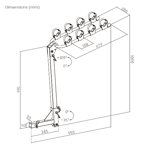 Cost-Effective Foldable 4-Bike Hitch Rack for Cars CBR15-41H  Stable. Secure. Streamlined. from china(chinese)