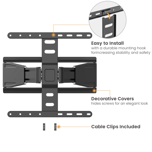 Ultra-Slim Full-Motion TV Wall Mount LPA79-444 For most 37"-75" TVs from china(chinese)
