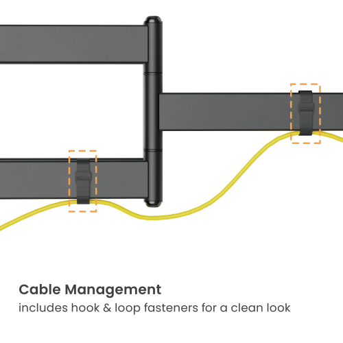 Cost-Effective Heavy-Duty Full-Motion TV Wall Mount LPA86-466A With enhanced robustness to hold TVs up to 75kg & larger extension from china(chinese)